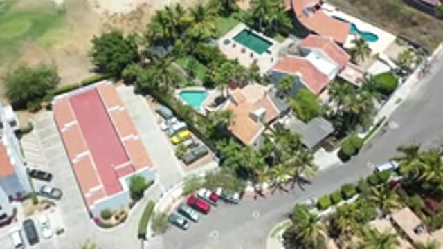 LOS CABOS MEXICO-2020: A View Of A Suburban Area With Buildings And Trees