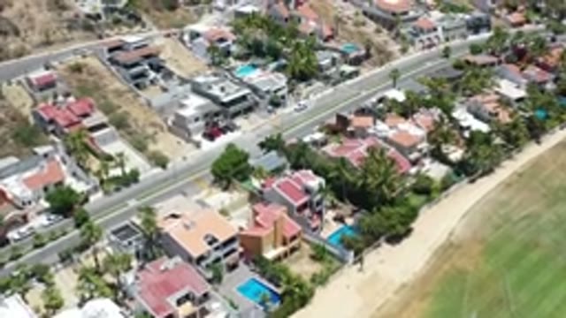 LOS CABOS MEXICO-2020: Beautiful Neighborhood On The Hills Recorded From The Sky