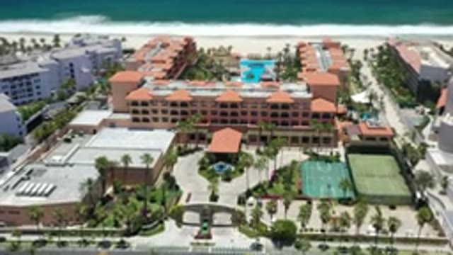 LOS CABOS MEXICO-2020: Sky View Of A Beautiful Township Near To The Beach