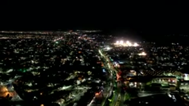 LOS CABOS MEXICO-2019: Many Lights Blinking in a Deep Night View