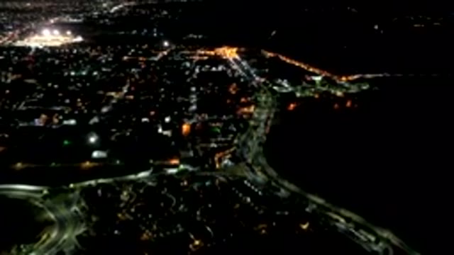 LOS CABOS MEXICO-2019: Fast Motion of Night Sky View of Busy Traffic