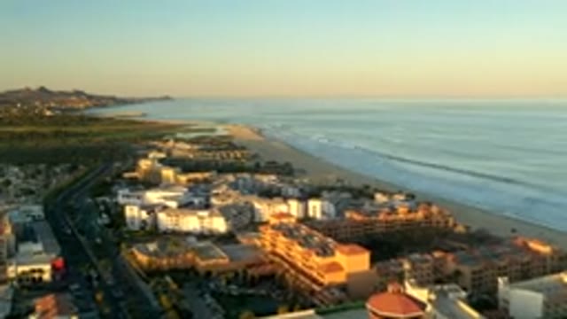 LOS CABOS MEXICO-2019: A Fast Video Of A Beautiful Beach And City With Buildings