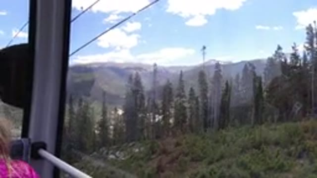 WINTER PARK COLORADO-2019: Child Enjoying View Of The Mountains While Going Up