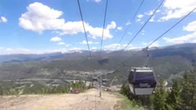 WINTER PARK COLORADO-2019: Air Cabs Traveling On Cables Across The Hillsides