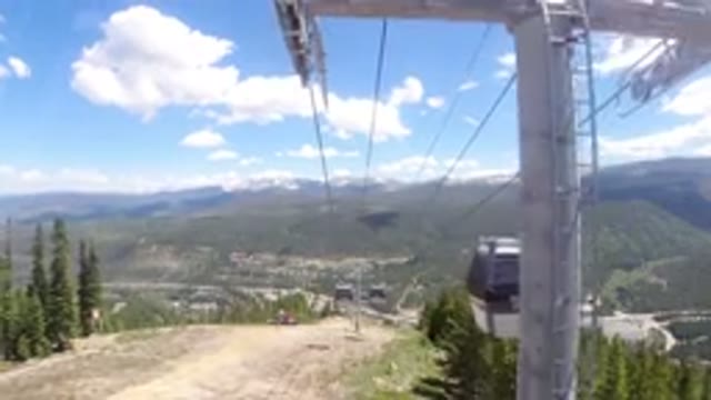 WINTER PARK COLORADO-2019: Moving Ropeway Cabin Over a Beautiful Mountain