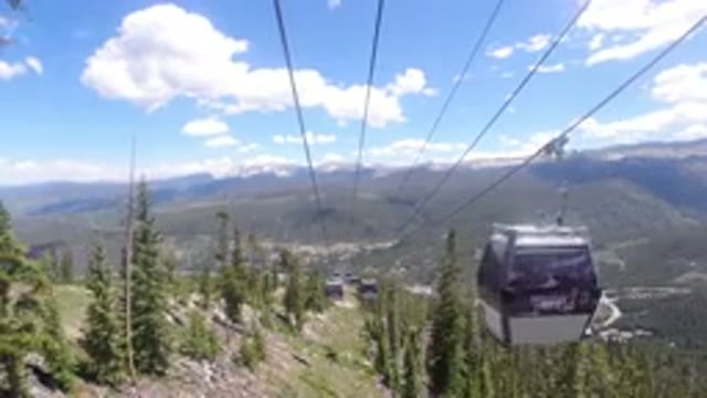 WINTER PARK COLORADO-2019: Electrical Sky Carts That Go Over A Beautiful View On