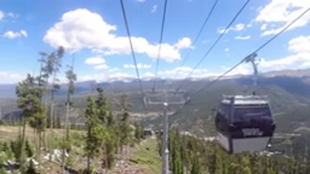 WINTER PARK COLORADO-2019: Black Air Cabs Glide Across the Woody Beautiful Area