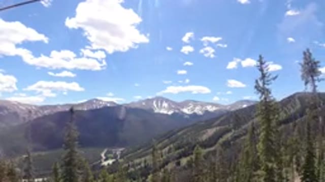WINTER PARK COLORADO-2019: Hills Surrounded By Mountains With Top Angle Car Ride