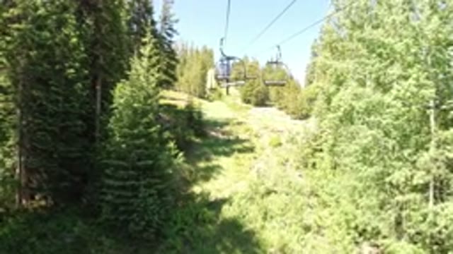 WINTER PARK COLORADO-2019: Ski Lift On Grass Mountain