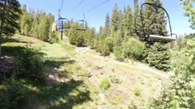 WINTER PARK COLORADO-2019: A View From The Rope-Way Over A Pine Valley And