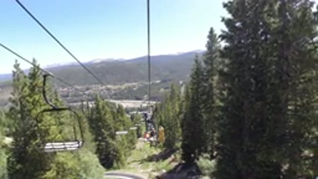 WINTER PARK COLORADO-2019: Slow Cableway Ride Recorded In The Mountains With