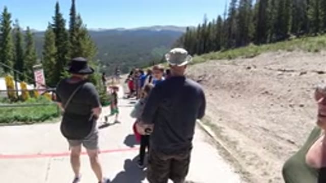 WINTER PARK COLORADO-2019: Family Standing in Line During Winter Outing
