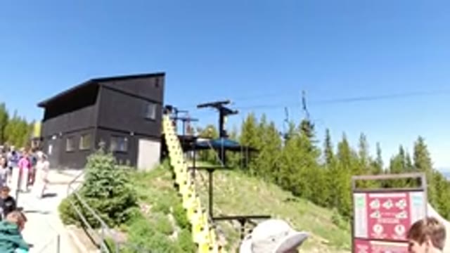 WINTER PARK COLORADO-2019: Vacationers Ride On Ski Lift At A Resort In The