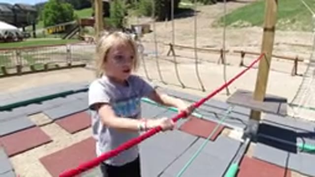 WINTER PARK COLORADO-2019: Girl Playing On Rope