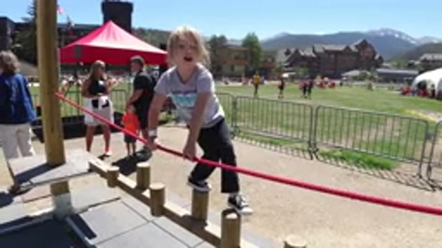 WINTER PARK COLORADO-2019: A Kid Is Playing And Having Fun On A Nice Day