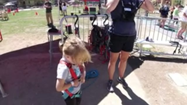 WINTER PARK COLORADO-2019: Girl Is Happy Nodding And Hopping After Unleashing