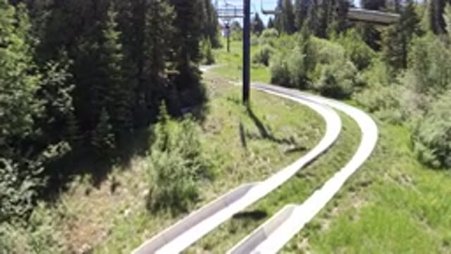 WINTER PARK COLORADO-2019: Park Trees Grass View Landscape Cable-Car Chair-Fift