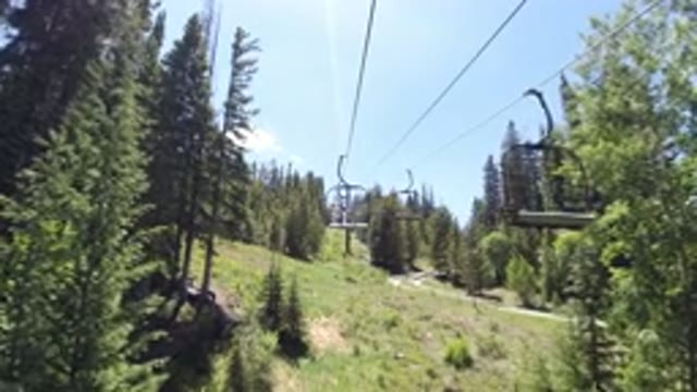WINTER PARK COLORADO-2019: Outdoor With Nature Drone Type Rope Moving From Hill