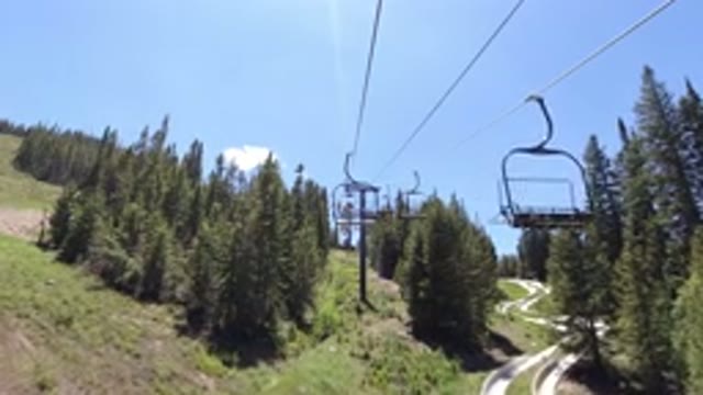 WINTER PARK COLORADO-2019: Air Cabs Are Gliding Across The Cables Over The