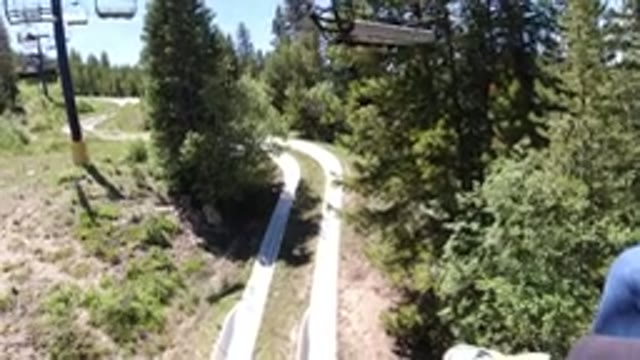 WINTER PARK COLORADO-2019: Family On Ski Lift In Summer