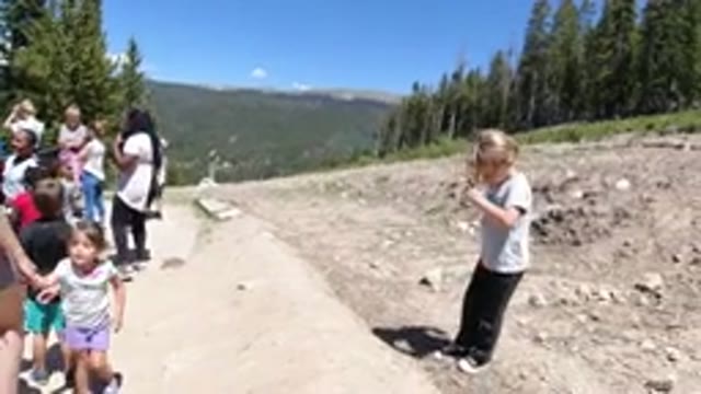 WINTER PARK COLORADO-2019: Kids and Elders Enjoying Playing in Mountain Trees