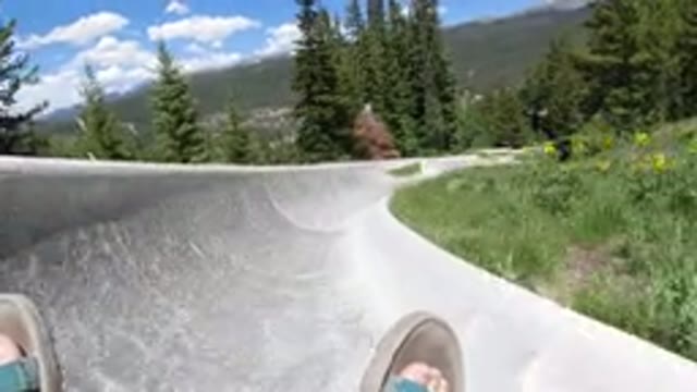 WINTER PARK COLORADO-2019: Sliding Down A Slide In The Middle Of A Beautiful
