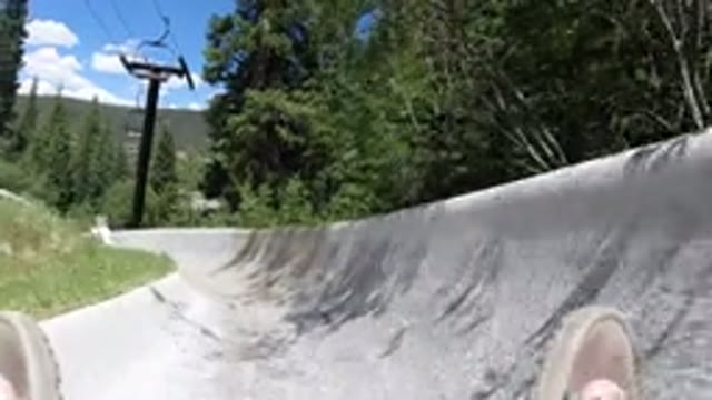 WINTER PARK COLORADO-2019: A Long Water Sliding View Through A Sliding Path