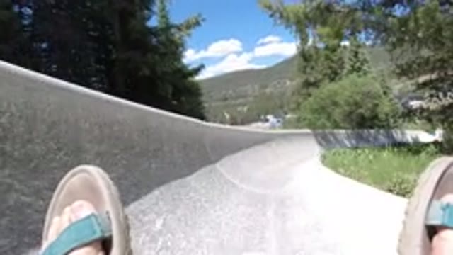 WINTER PARK COLORADO-2019: Sliding Down An Awesome Concrete Slide At High Speed