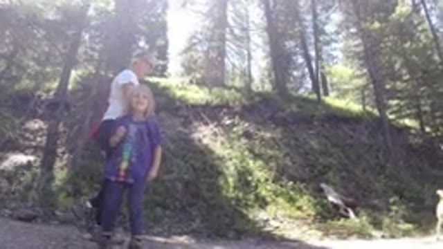 WINTER PARK COLORADO-2019: A Woman And Child Out On A Nature Trail On A Sunny