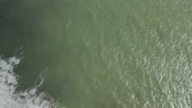LOS CABOS MEXICO-2019: Top View Recording Of A Seascape With Following Waves