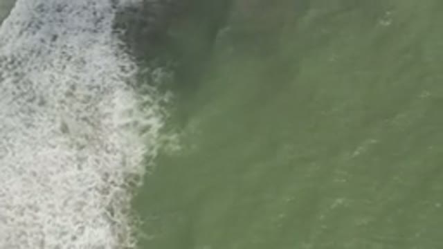 LOS CABOS MEXICO-2019: Green Water Waves With Foam In Coastal Scene