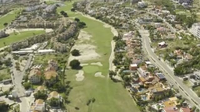 LOS CABOS MEXICO-2019: A View Of A Suburban Area With Many Houses, Roads And Trees