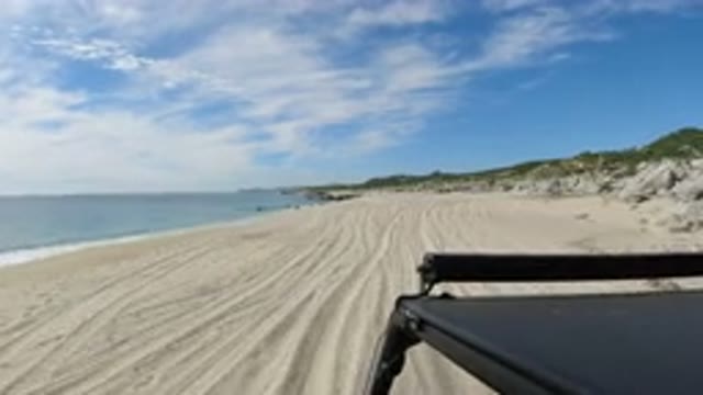 LOS CABOS MEXICO-2019: Driving Along The Beach With A Clear View Of The Ocean