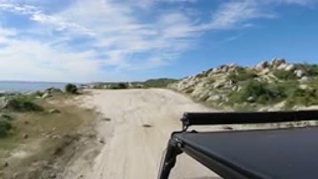 LOS CABOS MEXICO-2019: Driving Through The Desert Valley Surrounded By Plains