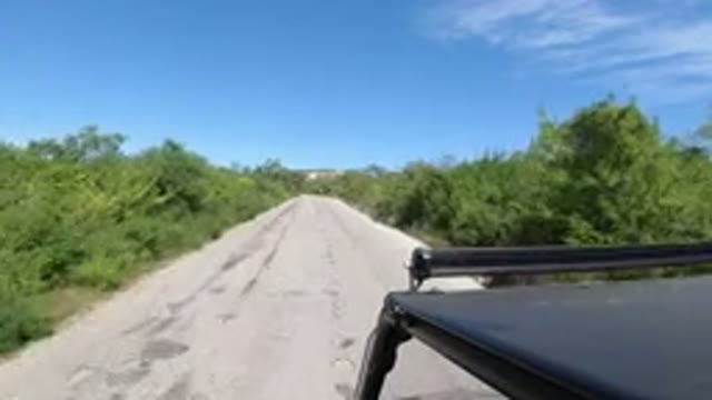 LOS CABOS MEXICO-2019: View Of A Sandy Trail From A Moving Jeep