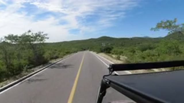 LOS CABOS MEXICO-2019: Long Distance Dash Cam Performance Captures Solo Road