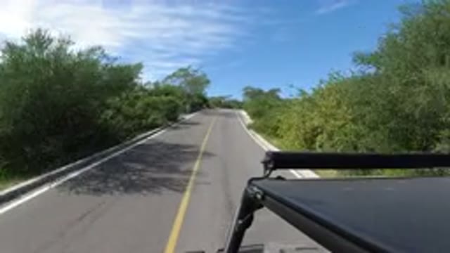 LOS CABOS MEXICO-2019: Driving Around The Corner A View In A Vehicle