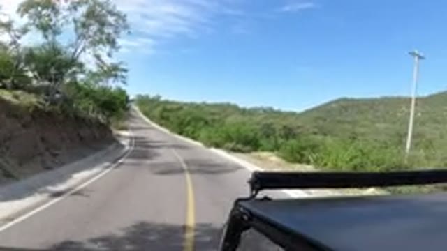 LOS CABOS MEXICO-2019: Car Walks On A Road With Stunning And Beautiful Scenery