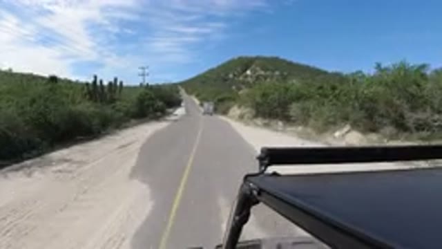 LOS CABOS MEXICO-2019: Footage From Top Of Moving Vehicle While Driving Down