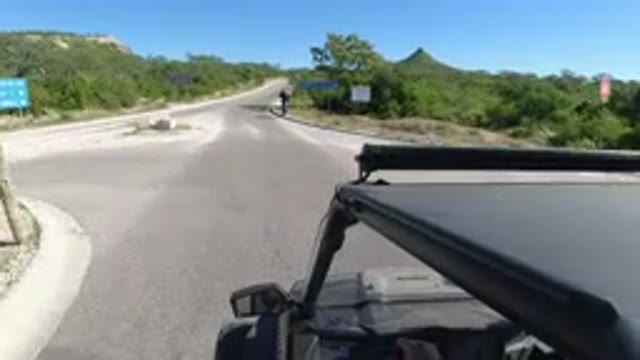LOS CABOS MEXICO-2019: Camera Attached To Car Roof Traveling Scenic Road