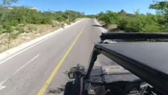 LOS CABOS MEXICO-2019: A Fast Moving Vehicle On A Straight Road Constructed In
