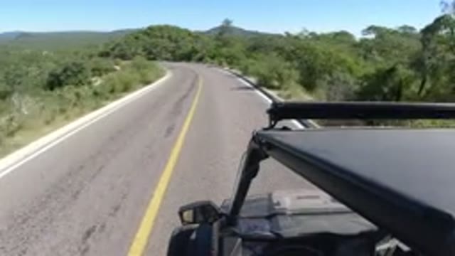 LOS CABOS MEXICO-2019: Car Driving On Street Surrounded By Nature With A Clear