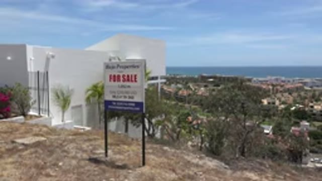 LOS CABOS MEXICO-2020: View Of A Land For Sale With The Beautiful City And Beach