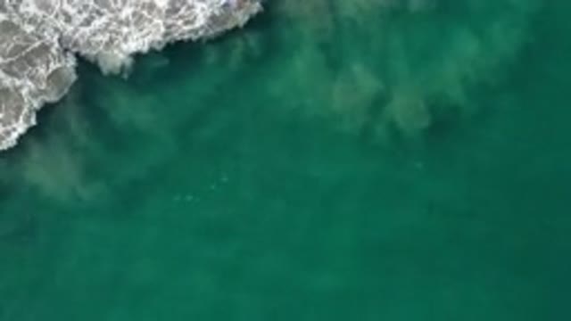 LOS CABOS MEXICO-2020: The Force of the Water in Strong Waves in the Raging Sea