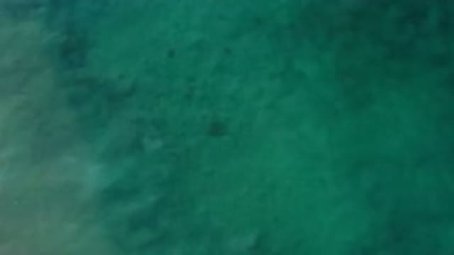 LOS CABOS MEXICO-2020: Aerial View Of The Beautiful Green Ocean Showing Some