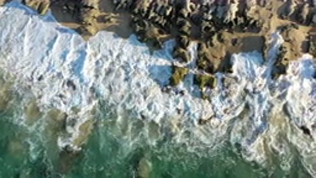LOS CABOS MEXICO-2020: A Wonderful And Beautiful View Of The Ocean Side With Its Undulating Waves And Rocks