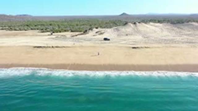 LOS CABOS MEXICO-2020: Traveling Passengers Calming Blue Ocean And Sandy Perfect
