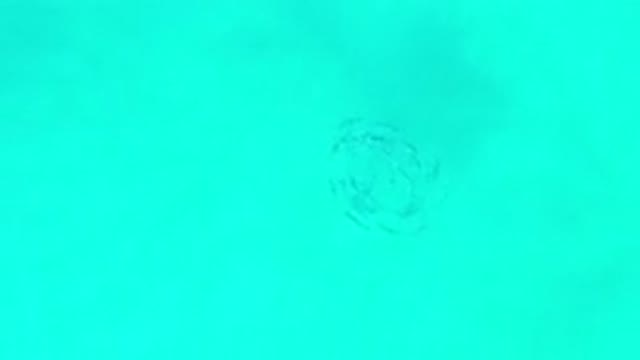 LOS CABOS MEXICO-2020: A Void Of Teal Begins To Ripple And Become Liquid Like