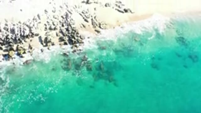 LOS CABOS MEXICO-2020: The Shoreline Shines Bright Among Sandy Dunes And Clear