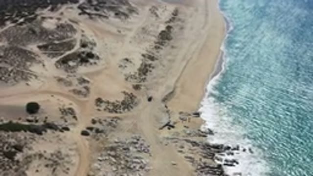 LOS CABOS MEXICO-2020: Beautiful Footage Of A Beach With Crystal Clear Water And Waves